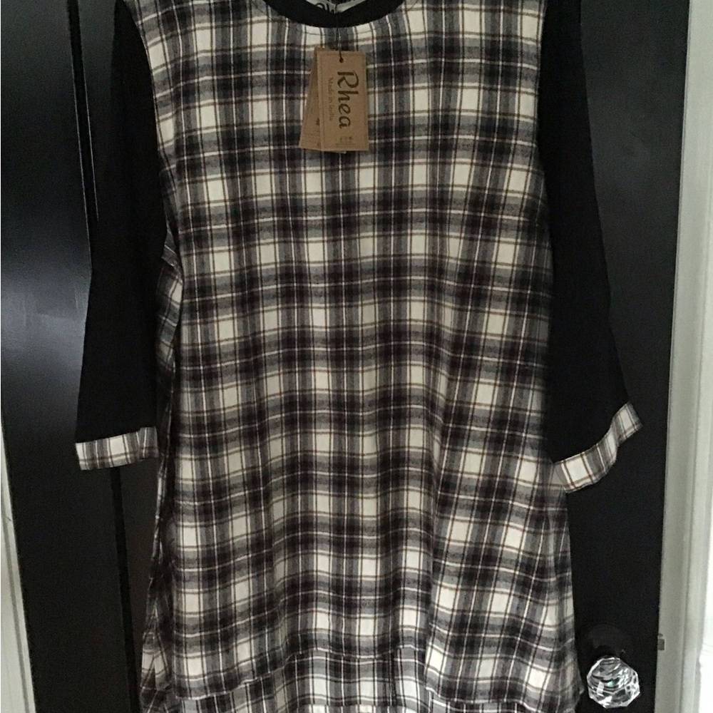 Plaid Long Sleeve Dress